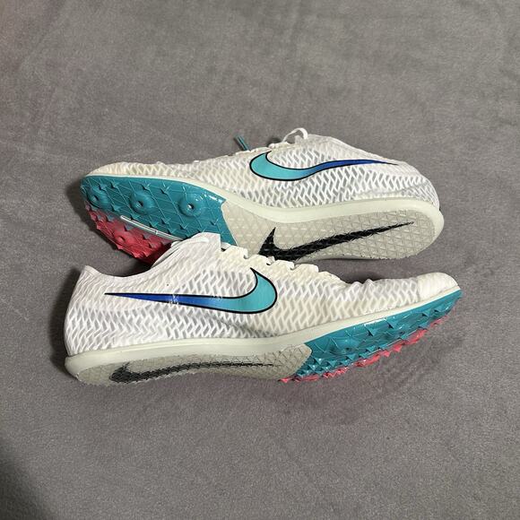 Nike Zoom Mamba 5 Track Racing Running Spikes Size 12.5 Mens White NIB - Picture 5 of 8